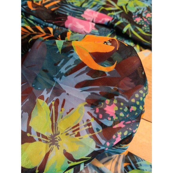 Summer Mae Womens XL Mesh Halter Asymmetrical Hem Tankini Swim Dress Top NWT - Picture 3 of 6